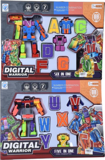 Set 12 Litere Transformabile în Roboței