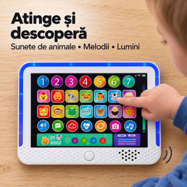 Tabletă educativă tactilă pentru copii cu sunete și lumini