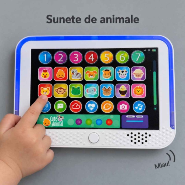 Tabletă educativă tactilă pentru copii cu sunete și lumini