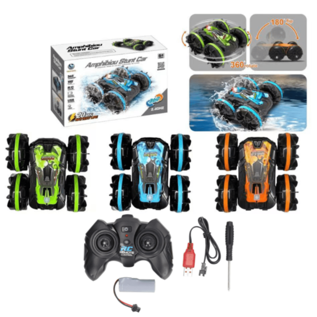 Mașinuță Amfibie cu Telecomandă 360° pentru Copii (culoare aleatorie)
