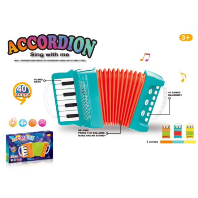 Acordeon Muzical pentru Copii cu Clape și Butoane (culoare aleatorie)