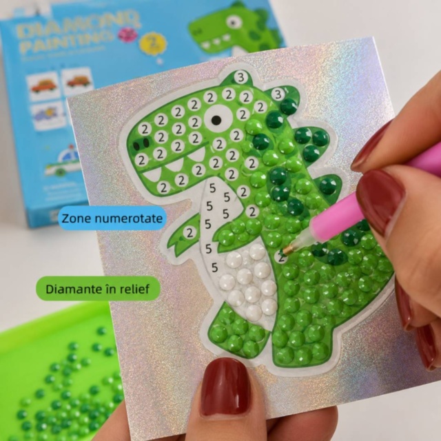 Set creativ cu stickere Diamond Painting pentru copii