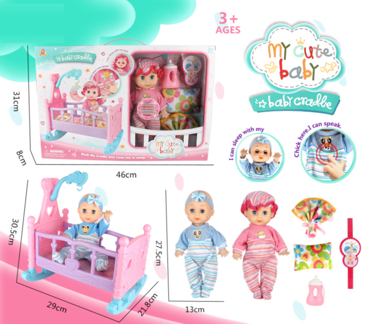 Bebeluș Interactiv cu 4 Sunete Realiste și Pătuc