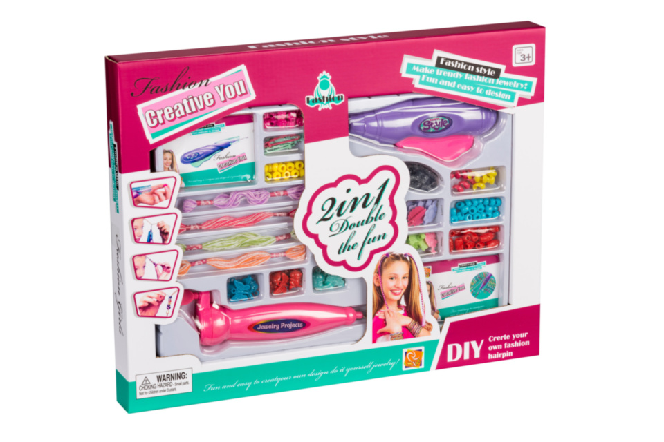 Set cu Aparat de Împletit Codițe Trăznite