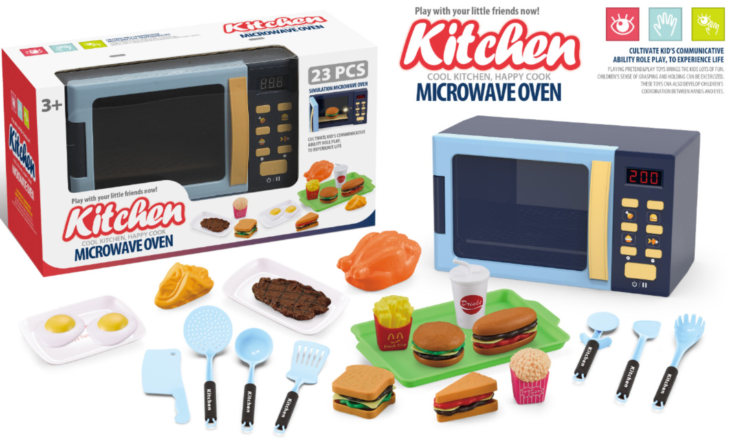 Microundă Electrică Funcțională cu Butoane cu Sunete și Luminițe, 23 Piese