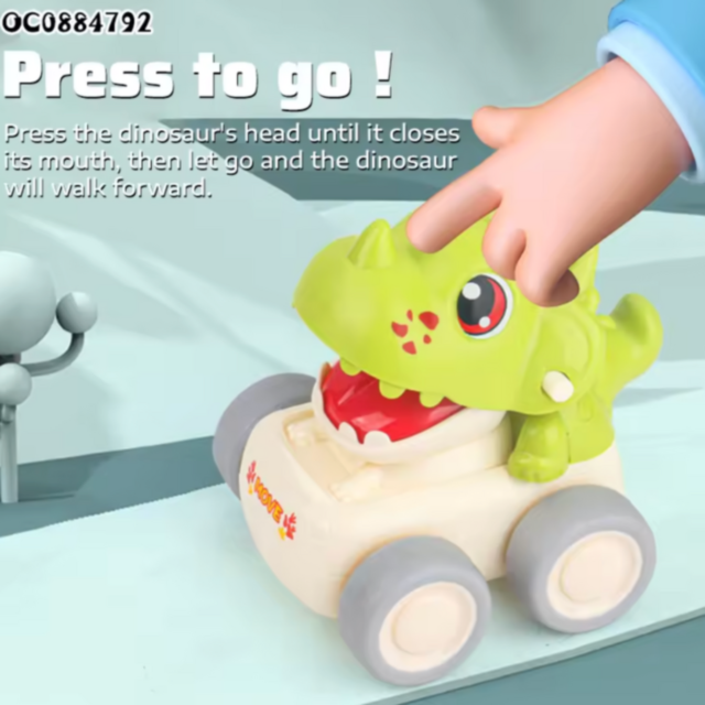 Mașinuță Dinozaur cu Funcție Press & Go (culoare aleatorie)