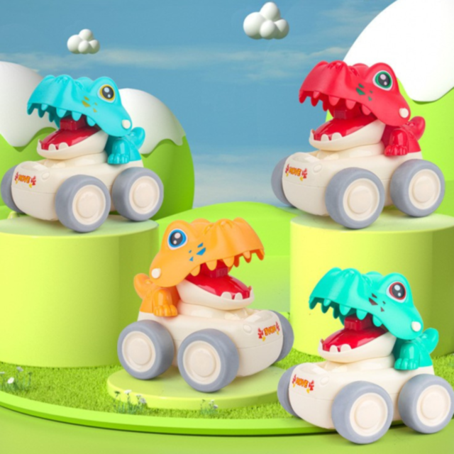 Mașinuță Dinozaur cu Funcție Press & Go (culoare aleatorie)