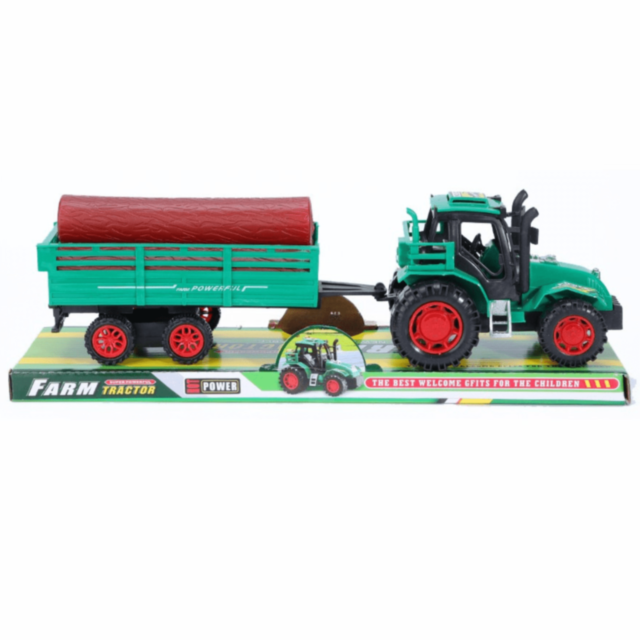 Tractor cu Remorcă pentru Lemne și Bușteni