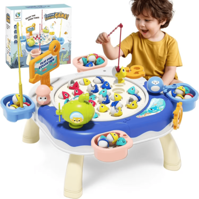 Joc Pescuit Electric cu 24 Pești și Undițe (culoare aleatorie)