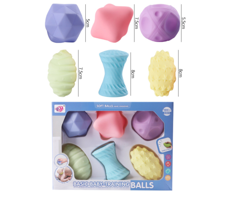 Set 6 bile senzoriale pentru bebeluși